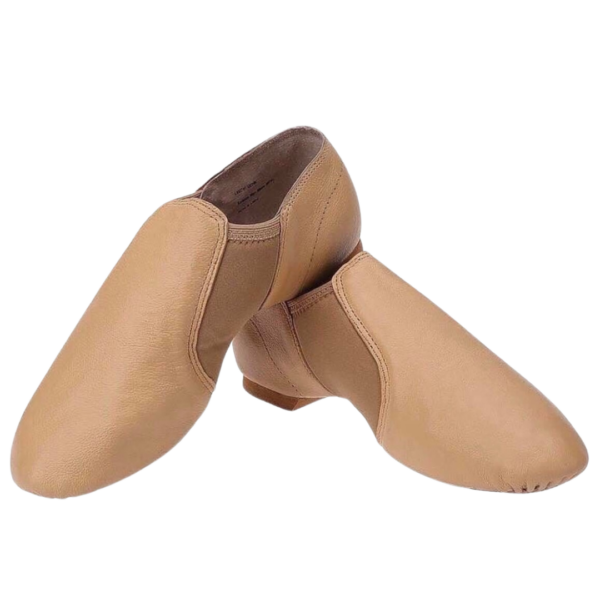 ZAPATILLA DE JAZZ CUERO COLOR BEIGE